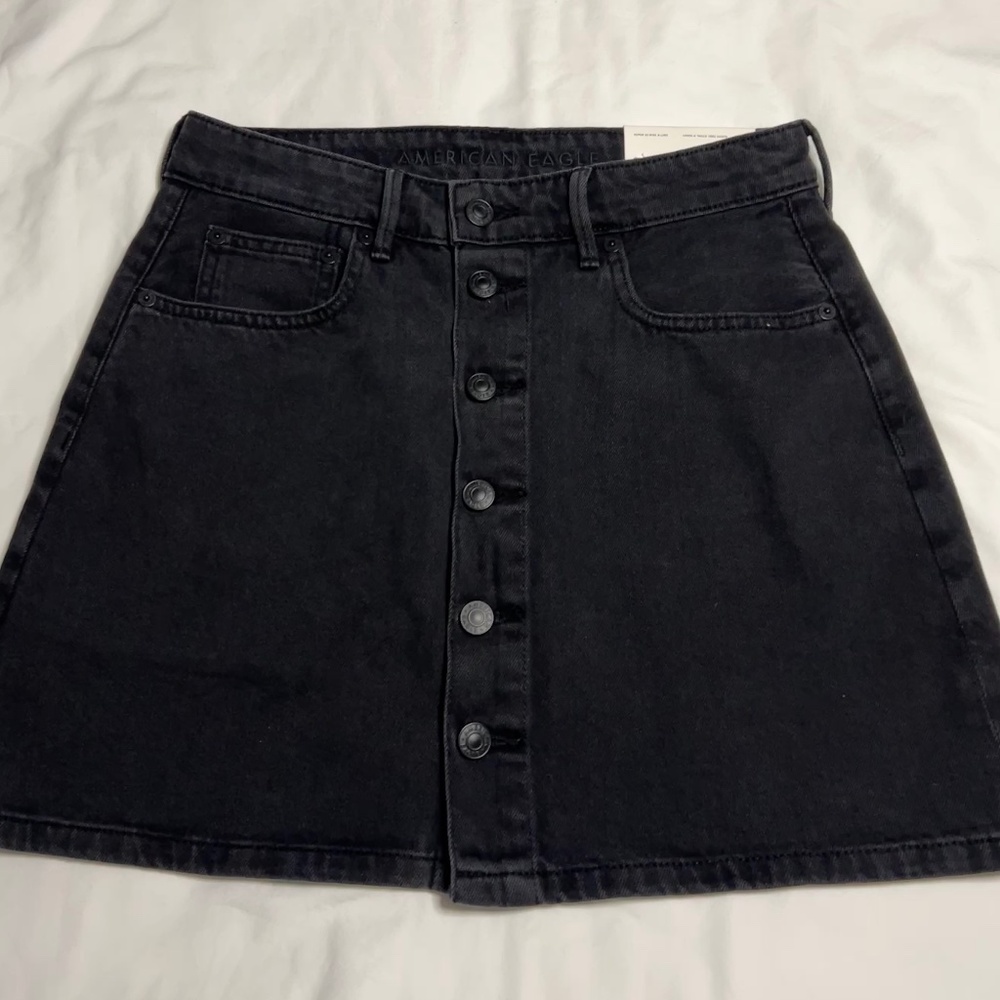 ❗️AE Button-Up Front Denim Mini Skirt ❗️